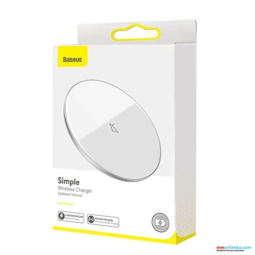 Baseus Simple Wireless Charger 15W（Updated Version  for Type-C ) White