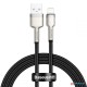 Baseus Cafule Series 2M USB to IP Metal Data Cable 2.4A Black (6M)
