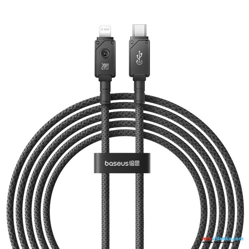 Baseus Unbreakable Series 2m Fast Charging Data Cable Type-C to Lightning 20W Cluster Black