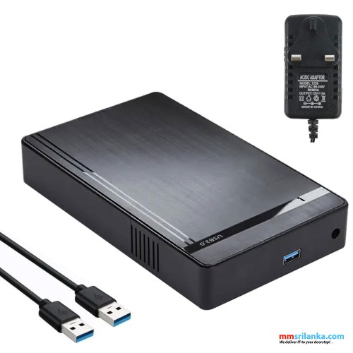 3.5" HDD External Case USB 2.0 to SATA External 3.5 Hard Drive Enclosure Disk for 3.5 SATA HDD External Storage Box with Aluminum Case