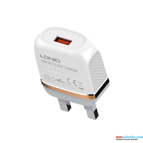 LDNIO 18W QC3.0 Quick Charger A1307Q (6M)