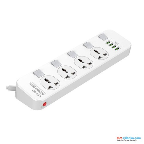 LDNIO SC4408 4 Power Socket + 4 USB Defender Series 2500W (6M)