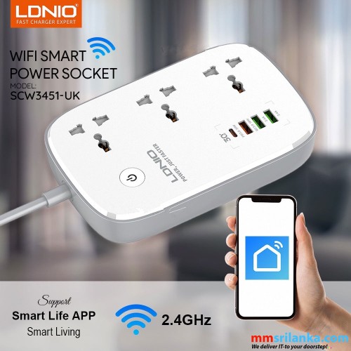 LDNIO SCW3451 WiFi Smart Power Strip (6M)