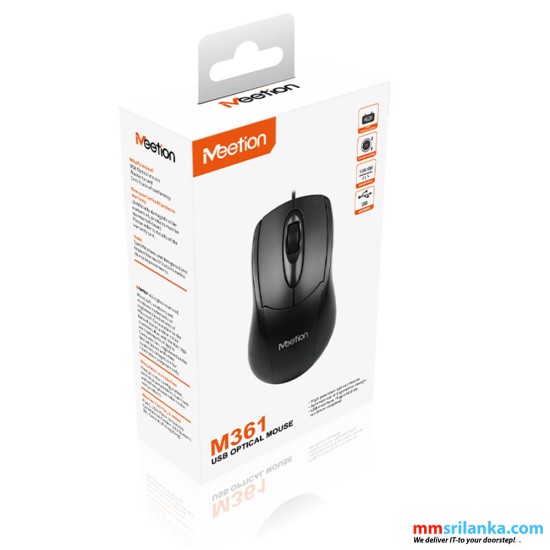Meetion M361 USB Wired Office Desktop Mouse (6M)