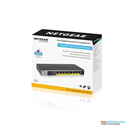 NETGEAR GS108LP 8-Port Gigabit Ethernet Unmanaged PoE Switch