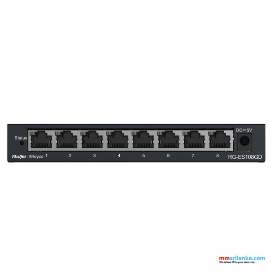 RUIJIE RG-ES108GD, 8-port 10/100/1000Mbps Unmanaged Non-PoE Switch (3Y)