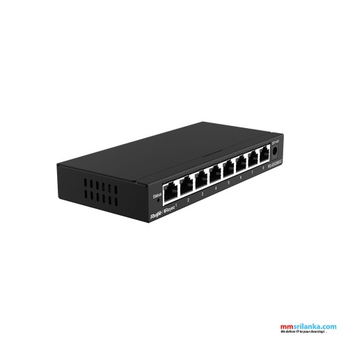 Ruijie RG-ES208GC, 8-Port Gigabit Smart Cloud Managed Non-PoE Switch (3Y)