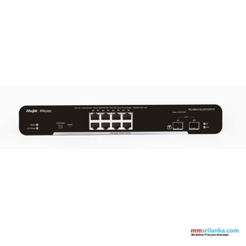 RUIJIE RG-NBS3100-8GT2SFP-P, 10-Port Gigabit Layer 2 Cloud Managed PoE Switch (3Y)