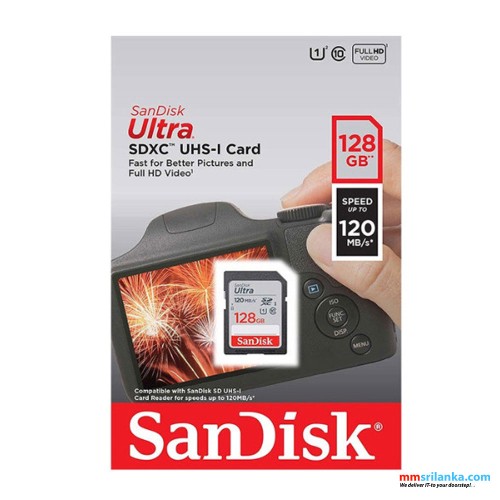 SanDisk Ultra 128GB SDXC 120 MB/S UHS-I Memory Card (1Y)