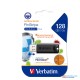 VERBATIM 128GB PinStripe USB 3.2 Gen 1 Flash Drive (3Y)