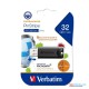 VERBATIM 32GB PinStripe USB 3.2 Gen 1 Flash Drive (3Y)