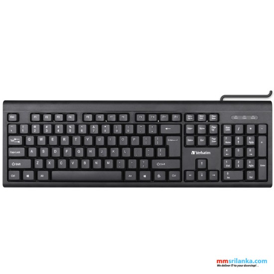 VERBATIM Wired Keyboard - Black (1Y)