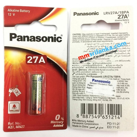 Batería Alcalina Panasonic L828 27A 12V - Movicenter Panama