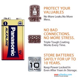 Panasonic 9-volt alkaline battery