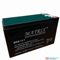 Matrix 12V 7Ah UPS Battery  (6M)