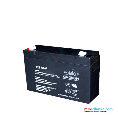 Power Kingdom 6Volt 10Ah Sealed Lead Acid Battery