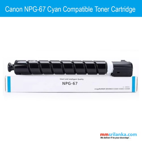 Canon NPG 67 Cyan Compatible Toner Cartridge for Canon IR C3330 C3325 C3320 C3320L 3525