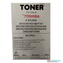 Toshiba E-Studio Photo Copy Machine Compatible Toner Powder for use in E Studio 28/35/45/163/166/167/182/195/212/230/232/233/255/256/256se/280/282/283/306/455/2006/2007/2309 500g Silver Toner Powder Packet