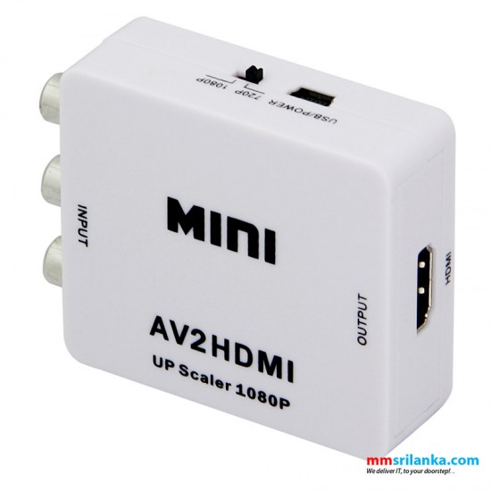 Mini AV to HDMI Composite RCA CVBS AV to HDMI Converter Adapter DVD 720P 1080P