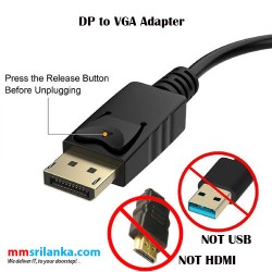 DisplayPort to VGA Adaptor, DP to VGA