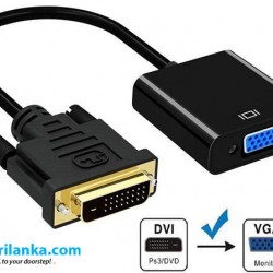 DVI to VGA Adapter Converter - 1080P Male to Female M/F Video Adapter Cable for 24+1 DVI-D to VGA for DVI Device, Laptop, PC to VGA Displays, Monitors, Projectors (DVI2VGA)