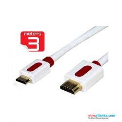 Promate Premium HDMI to Mini-HDMI Audio Video 3 Meters Long Cable