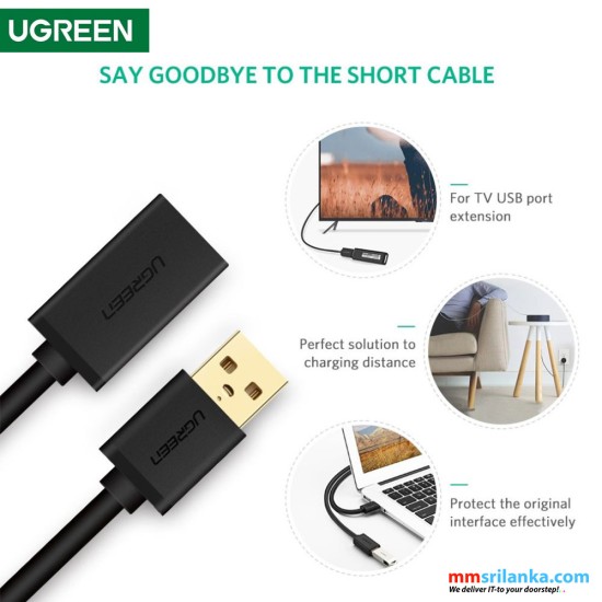 UGREEN USB 3.0 Extension Male cable 2m