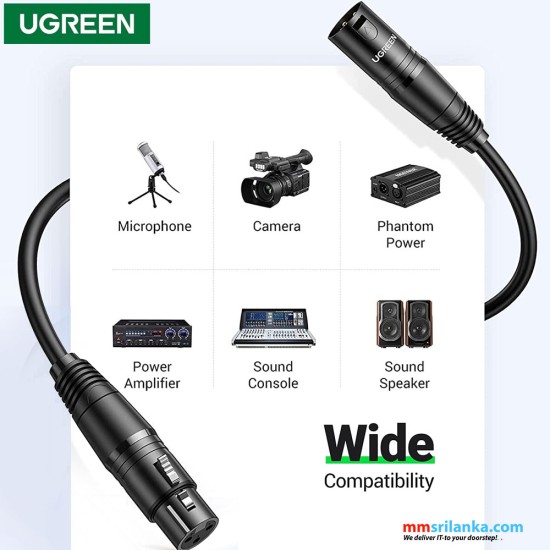 UGREEN Cannon Male-Female Microphone extension cable 10m