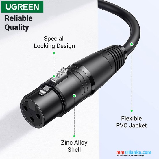 UGREEN Cannon Male-Female Microphone extension cable 15m