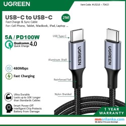 UGREEN USB C to USB C Cable 100W Type C Charger 2m Cable Fast Charging Compatible with MacBook Pro