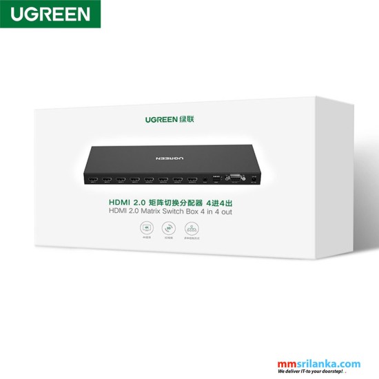 UGREEN 70436 HDMI 2.0 Matrix Switch Box 4 in 4 out
