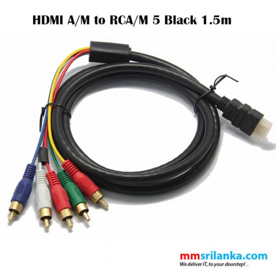 HDMI to 5 RCA Audio AV Cable 1.5m Converter