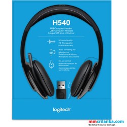 Logitech USB Headset H540 for PC Calls and Music (2Y)
