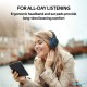 Promate Wireless Headphone, Powerful Deep Bass Bluetooth v5.0 Headphone with MicroSD Playback, 3.5mm Wired Mode, Hi-Fi Stereo Sound, 5H Playtime, Built-In Mic and Control for Smartphones