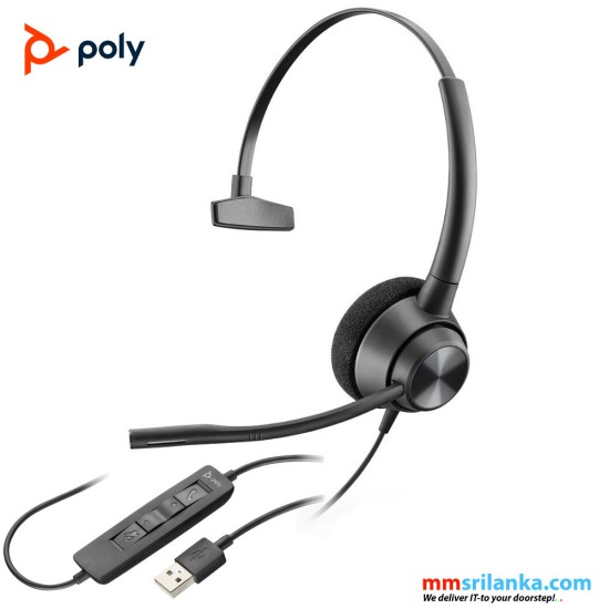 Poly EncorePro 310 Single Ear USB Headset (1Y)