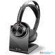 Poly - Voyager Focus 2 UC USB-A Headset - Bluetooth Dual-Ear (Stereo) Headset with Boom Mic - USB-A PC/Mac Compatible - Active Noise Canceling - Works with Teams (Certified), Zoom & more