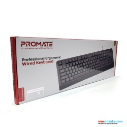 Promate Professional USB Wired Keyboard with Sinhala & Tamil Fonts