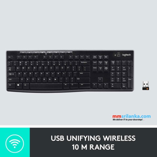 Logitech K270 Wireless Keyboard with Unifying Receiver (2Y)