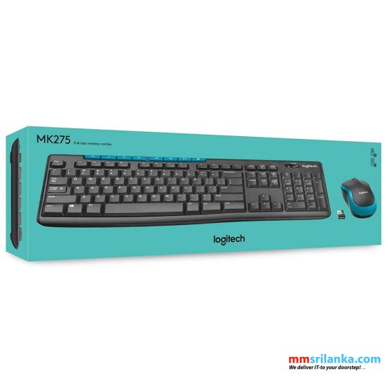 Logitech MK275 Wireless Keyboard and Mouse Combo (2Y)