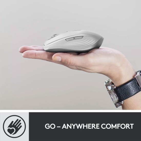 Logitech MX Anywhere 3 Compact Performance Mouse, Wireless, Bluetooth, Fast Scrolling, Customizable Buttons, USB-C