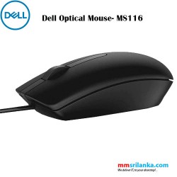 Dell Optical USB Wired Mouse- MS116