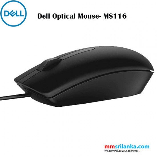 Dell Optical USB Wired Mouse- MS116 (1Y)