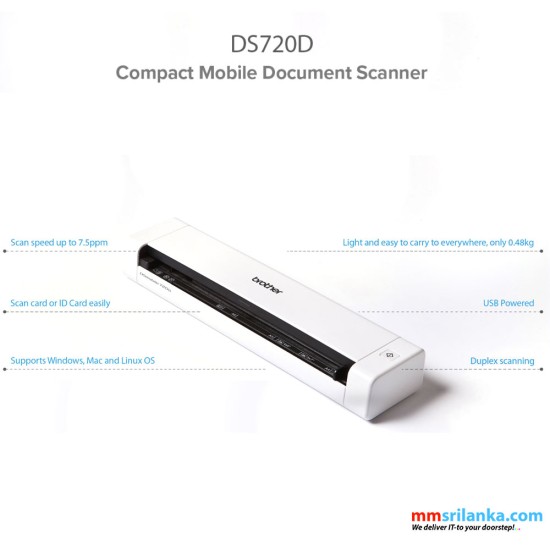 Brother DS-720 Mobile 2-sided Document Scanner