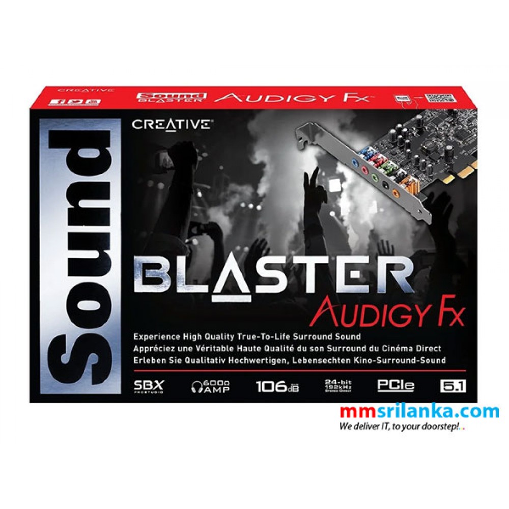 Creative Sound Blaster Audigy Fx 5 1 Pcie Sound Card With Sbx Pro Studio