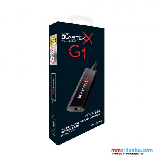 Creative Sound BlasterX G1 7.1 Portable HD Gaming USB DAC and Sound Card