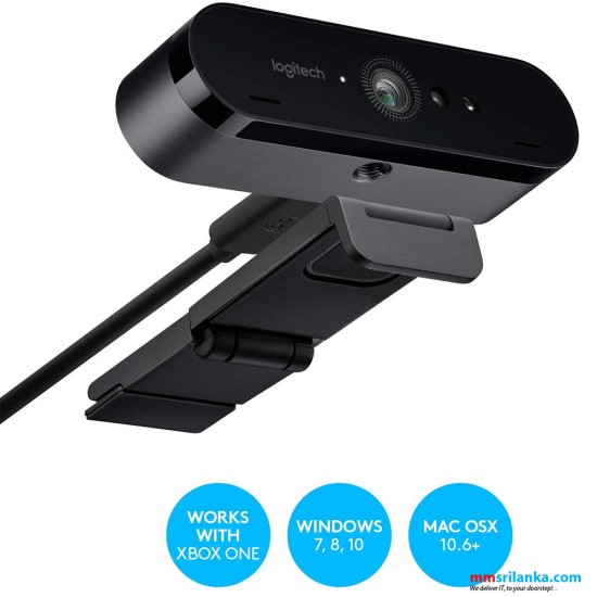 Logitech BRIO Webcam with 4K Ultra HD video & Windows Hello support (2Y)