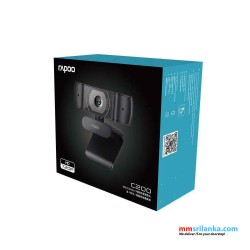 Rapoo C200 720P/30FPS HD USB Webcam -Dual Noise Reduction Mic -100 Wide-angle Lens
