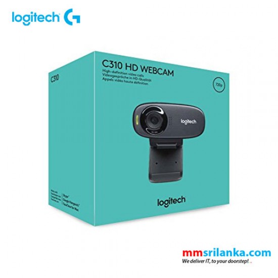 Logitech HD C310 WEBCAM High Definition Video 5MP Photo Microphone works with Skype