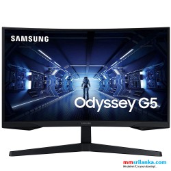 SAMSUNG 27-Inch Odyssey G5 Gaming Monitor with 1000R Curved Screen, 144Hz, 1ms, FreeSync Premium, QHD