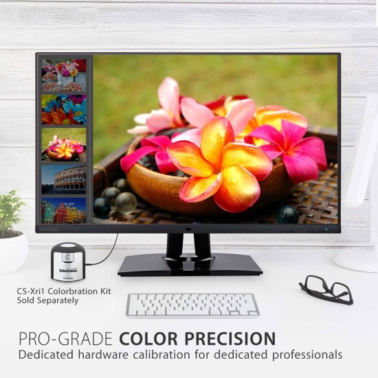 ViewSonic 32" Premium IPS 4K Ergonomic Monitor with Ultra-Thin Bezels, HDMI, DisplayPort and USB Type-C